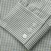 View 3 of product Green Gingham Check Regular Fit Shirt with T&A Collar and 3-Button Cuffs