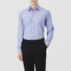 View 2 of product Blue Stripe Regular Fit Shirt With T&A Collar and Square Double Cuffs