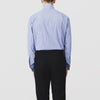 View 3 of product Blue Stripe Regular Fit Shirt With T&A Collar and Square Double Cuffs