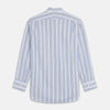 View 5 of product Blue Multi Stripe Regular Fit Shirt with T&A Collar & 3 Button Cuffs