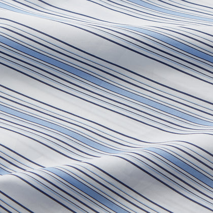 Blue Multi Stripe Regular Fit Shirt with T&A Collar & 3 Button Cuffs Image 3