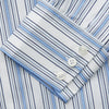 View 3 of product Blue Multi Stripe Regular Fit Shirt with T&A Collar & 3 Button Cuffs
