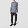 View 2 of product Blue Check Weekend Fit Shirt with Derby Collar and 1-Button Cuffs