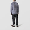 View 3 of product Blue Check Weekend Fit Shirt with Derby Collar and 1-Button Cuffs