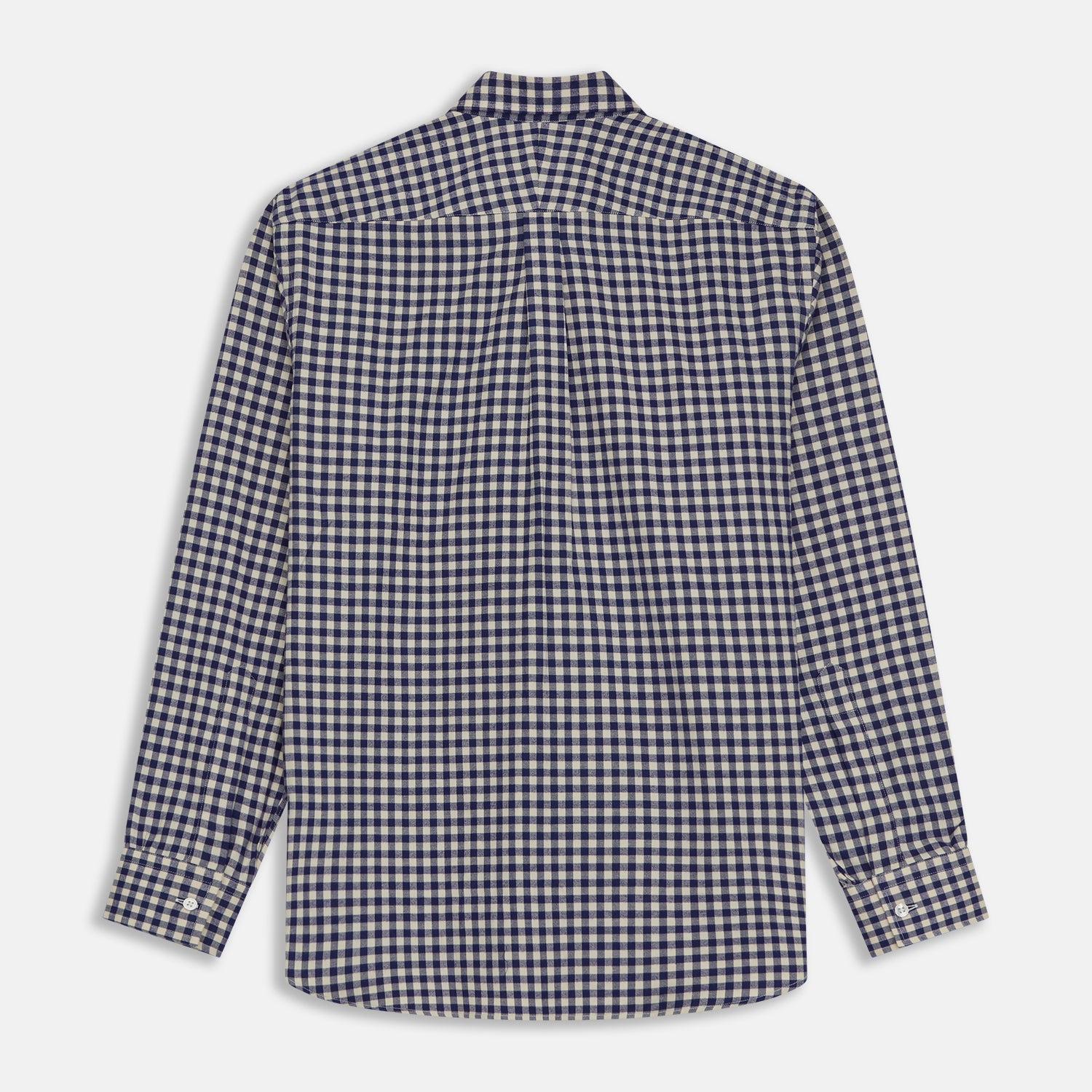 View 6 of product Blue Check Weekend Fit Shirt with Derby Collar and 1-Button Cuffs