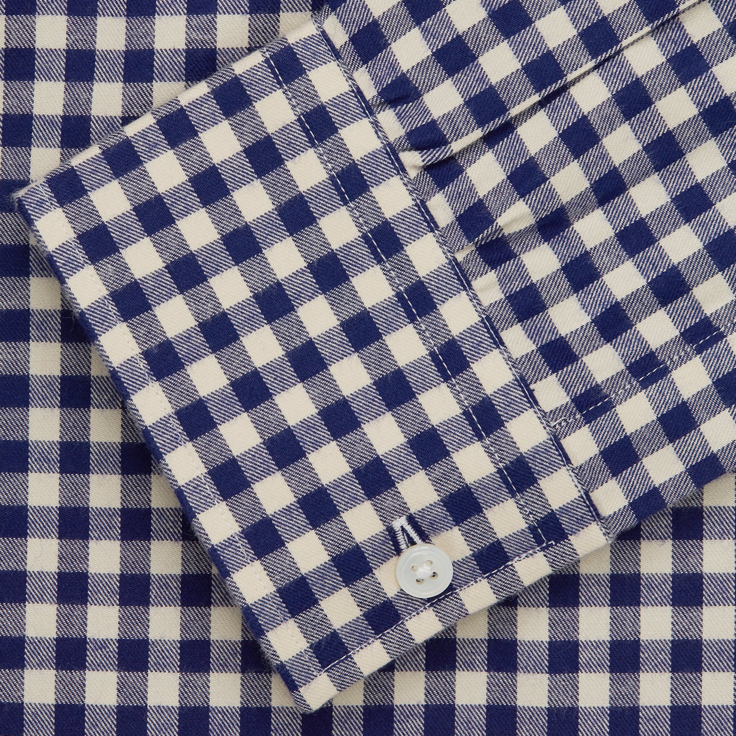 View 5 of product Blue Check Weekend Fit Shirt with Derby Collar and 1-Button Cuffs