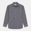 View 1 of product Blue Check Weekend Fit Shirt with Derby Collar and 1-Button Cuffs