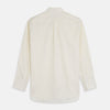 View 5 of product Cream Herringbone Fine Cotton Weekend Officer Fit Shirt with Dorset Collar