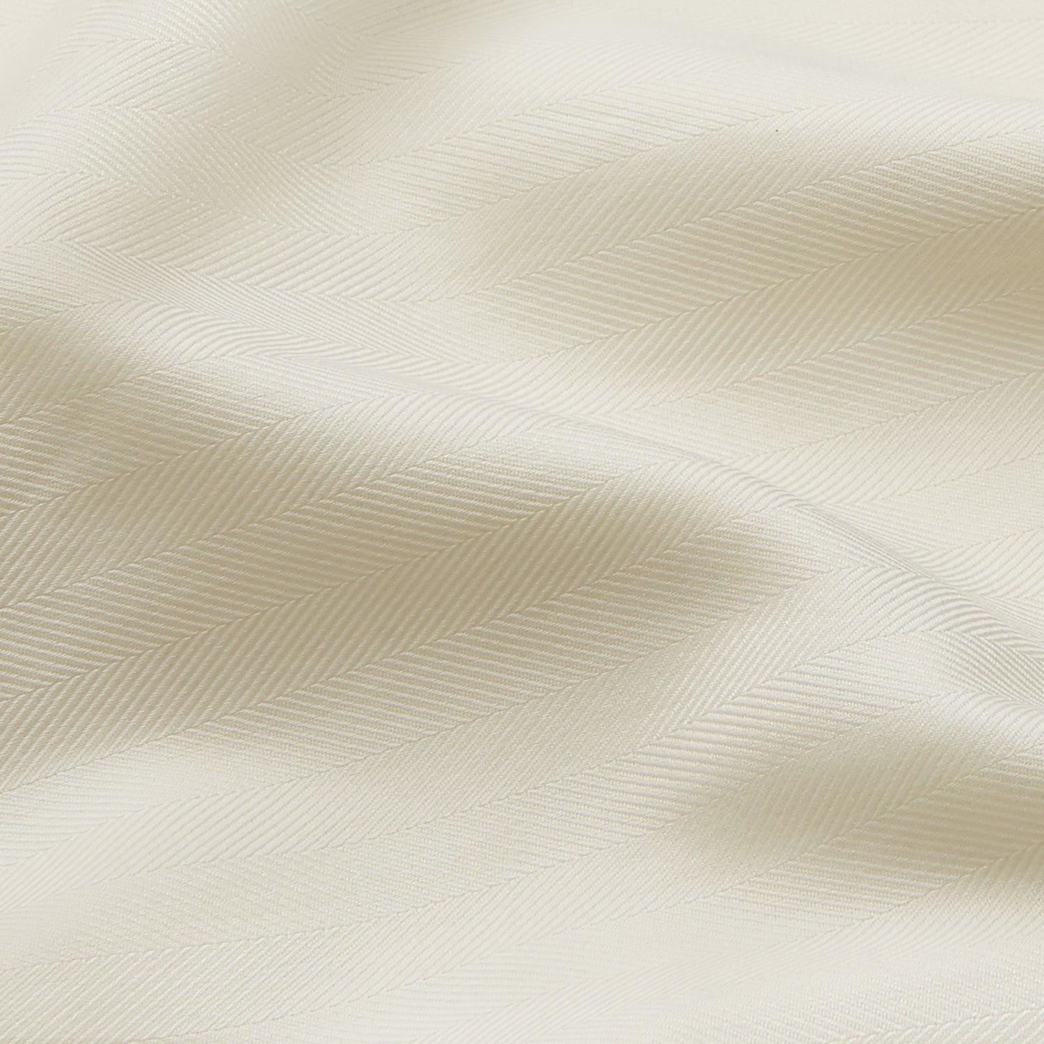 View 4 of product Cream Herringbone Fine Cotton Weekend Officer Fit Shirt with Dorset Collar