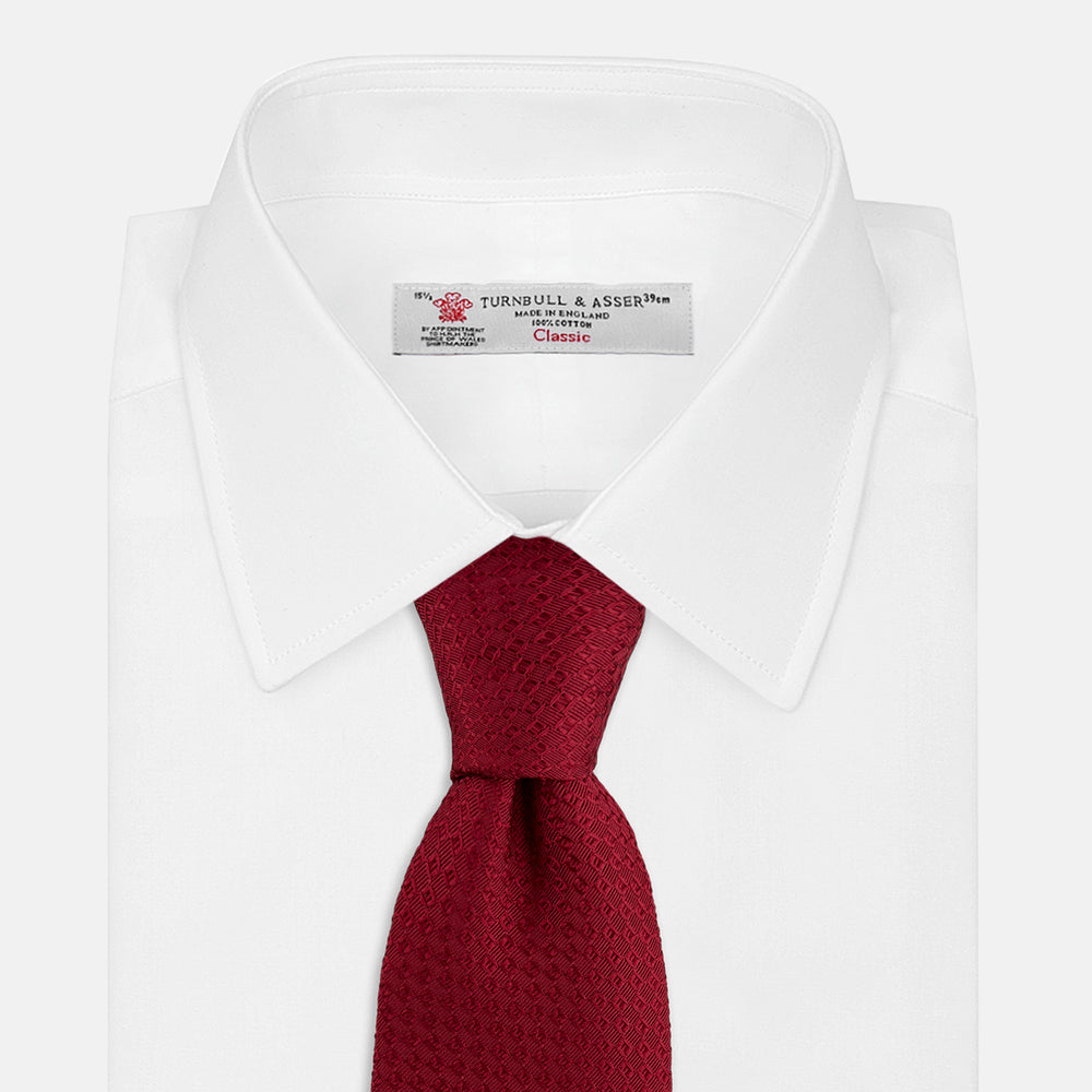 Burgundy Abstract Tonal Silk Jacquard Tie