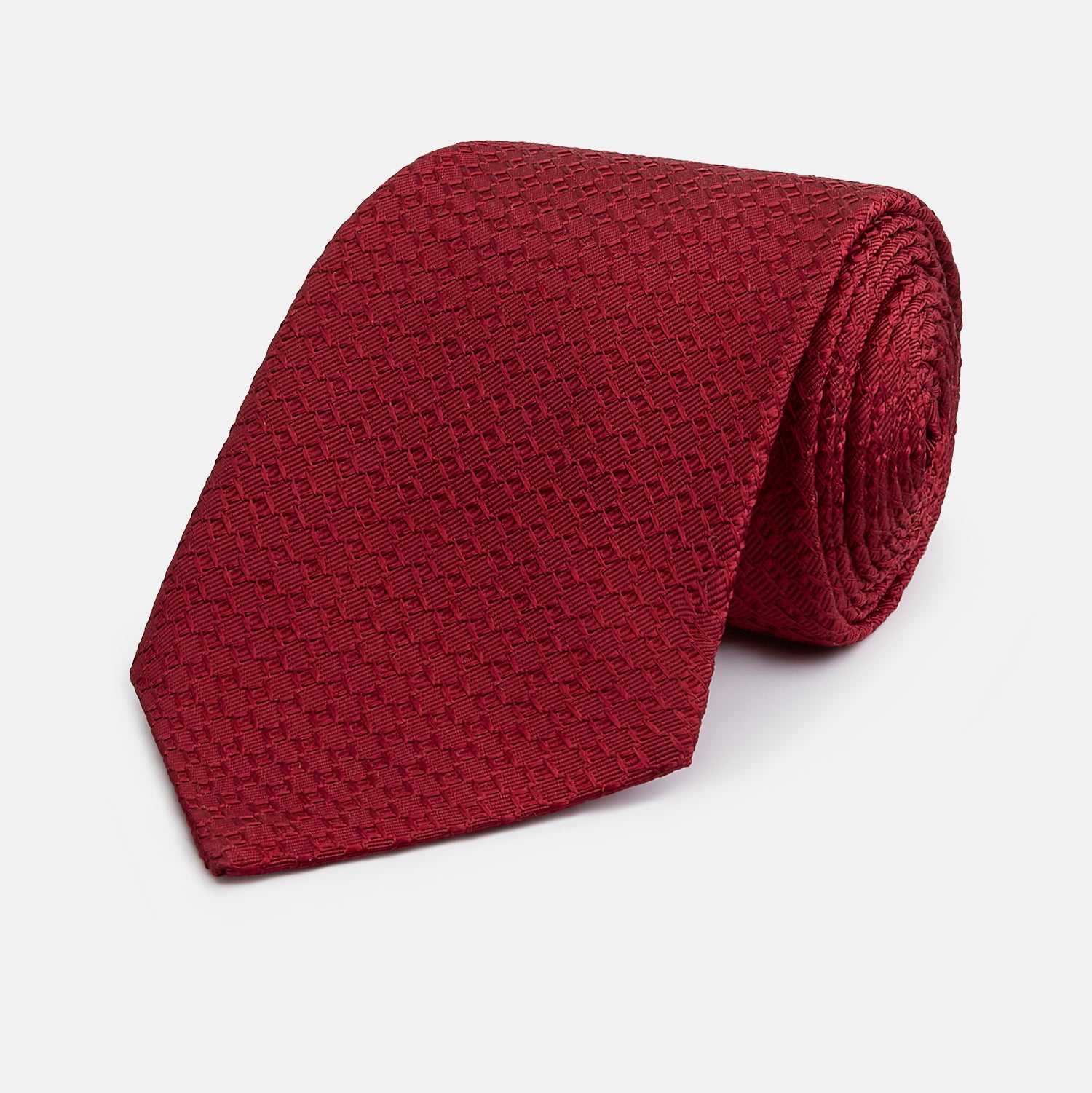 View 1 of product Burgundy Abstract Tonal Silk Jacquard Tie