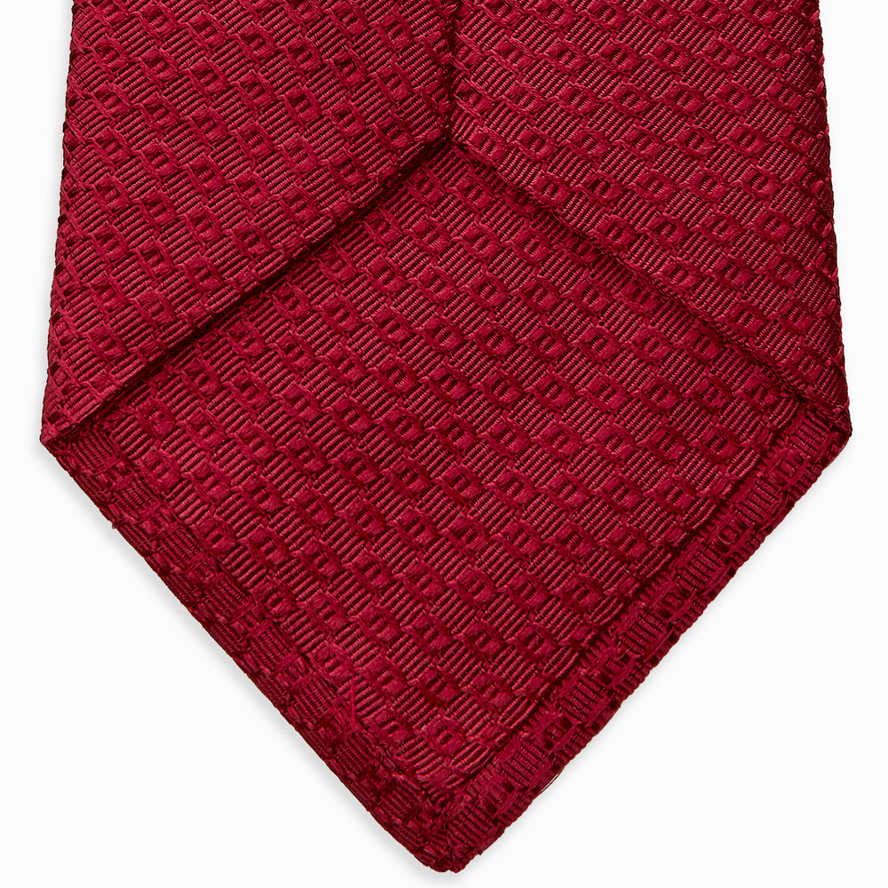 Burgundy Abstract Tonal Silk Jacquard Tie