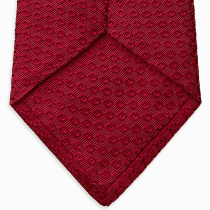 Burgundy Abstract Tonal Silk Jacquard Tie Image 3