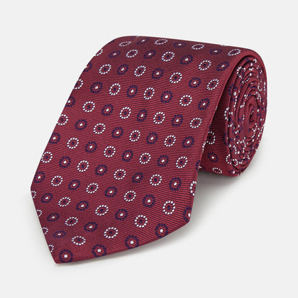 Red Spheric Emblem Tie