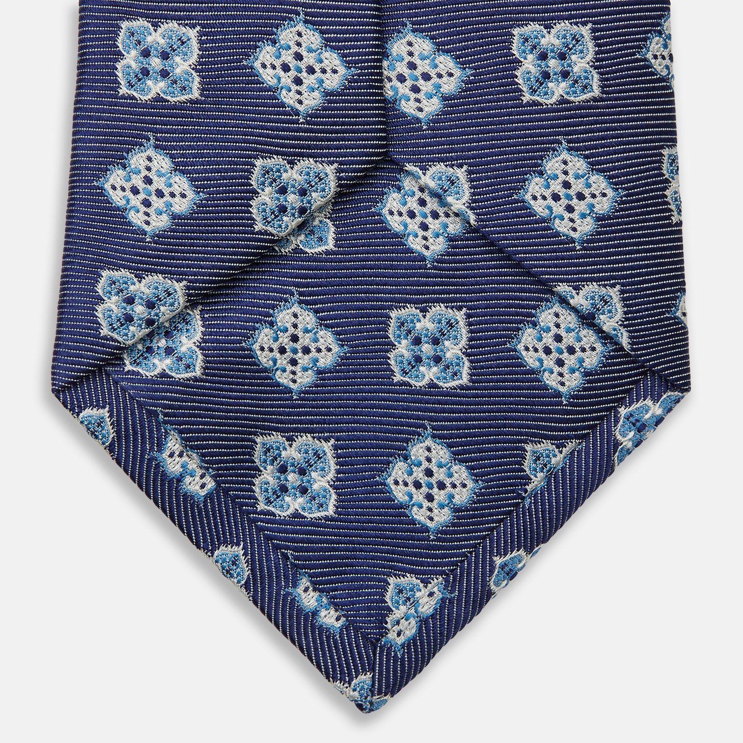 View 4 of product Blue Geometric Jacquard Tie