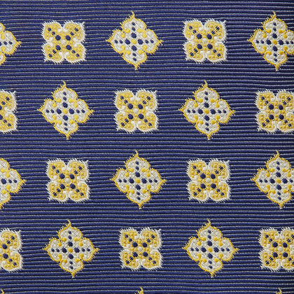 Yellow Geometric Jacquard Tie Image 2
