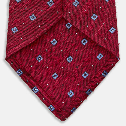 Red Square Silk Tie Image 3