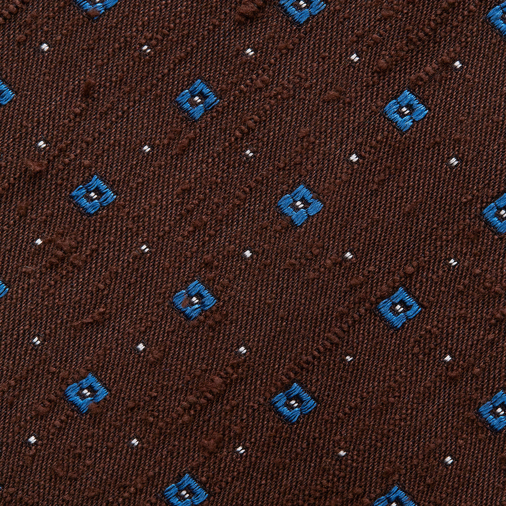 Brown Square Silk Tie
