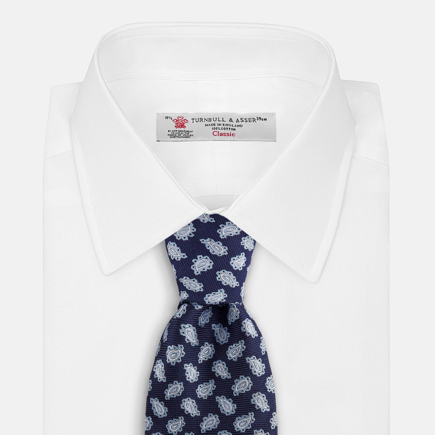View 2 of product Blue Abstract Paisley Silk Tie