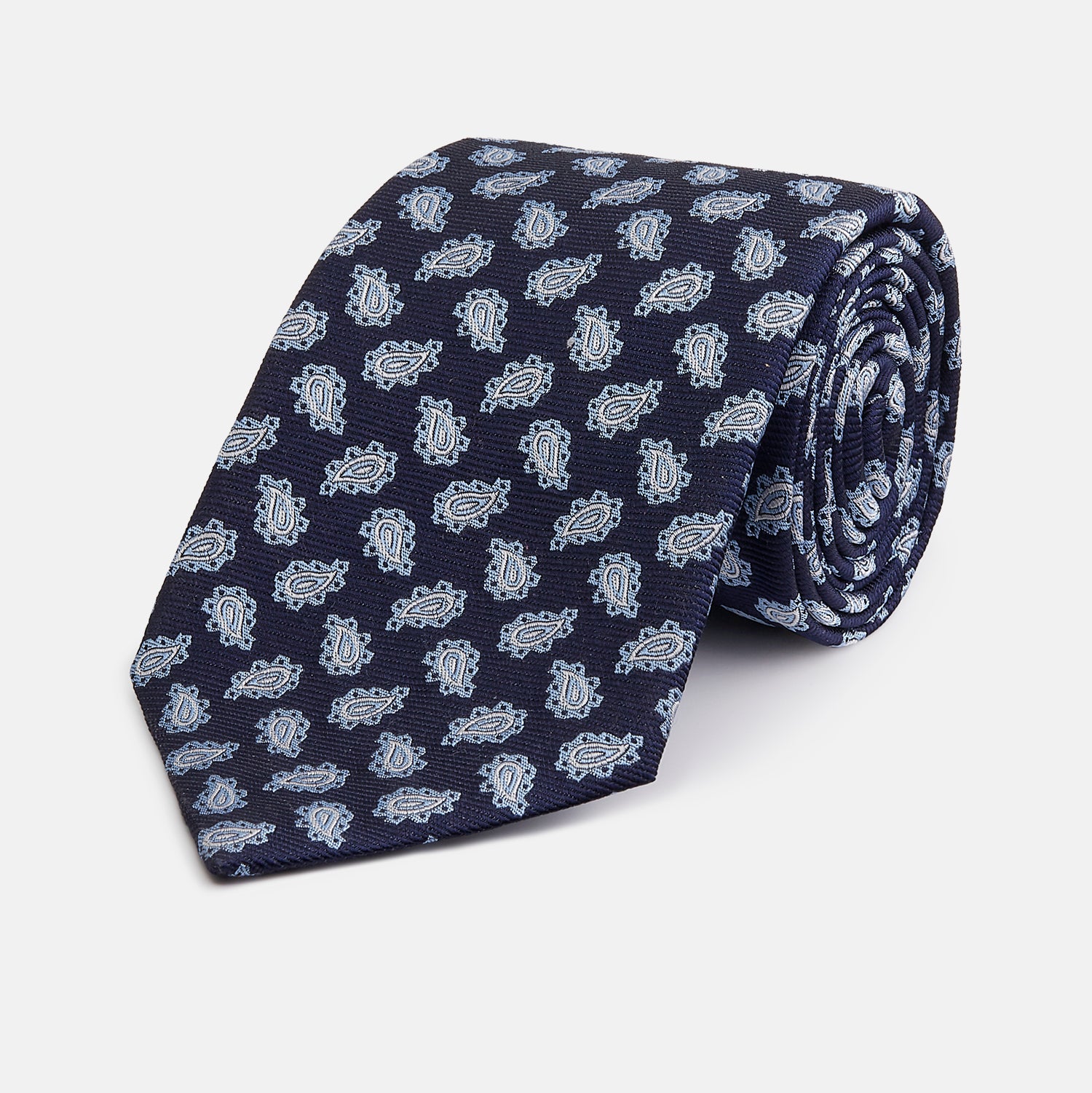 Blue Abstract Paisley Silk Tie