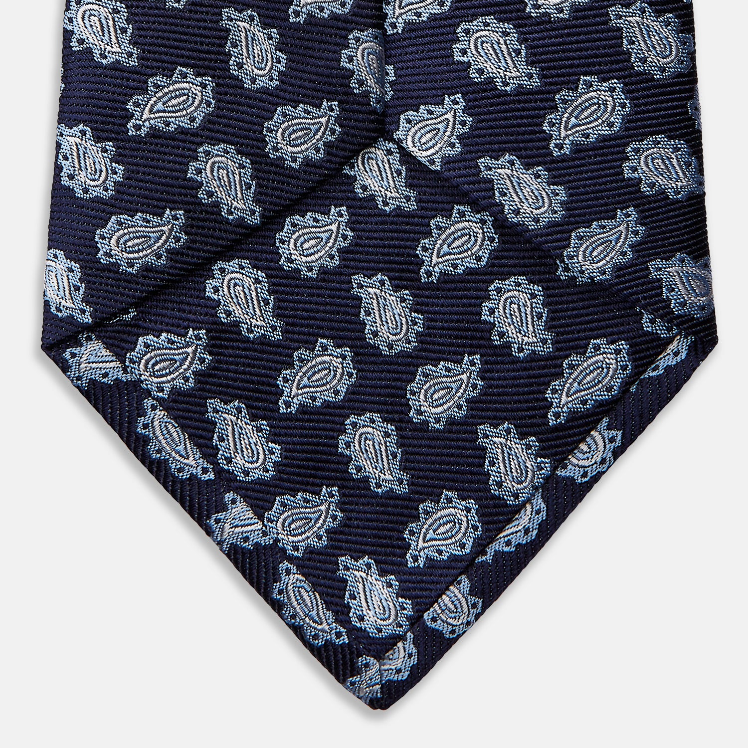 View 4 of product Blue Abstract Paisley Silk Tie