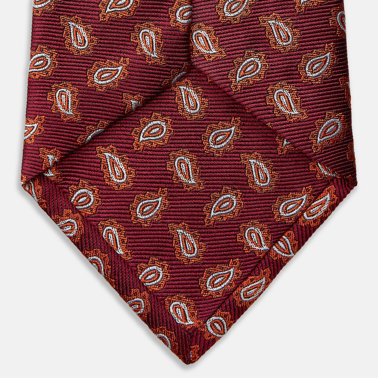 View 4 of product Red Abstract Paisley Silk Tie
