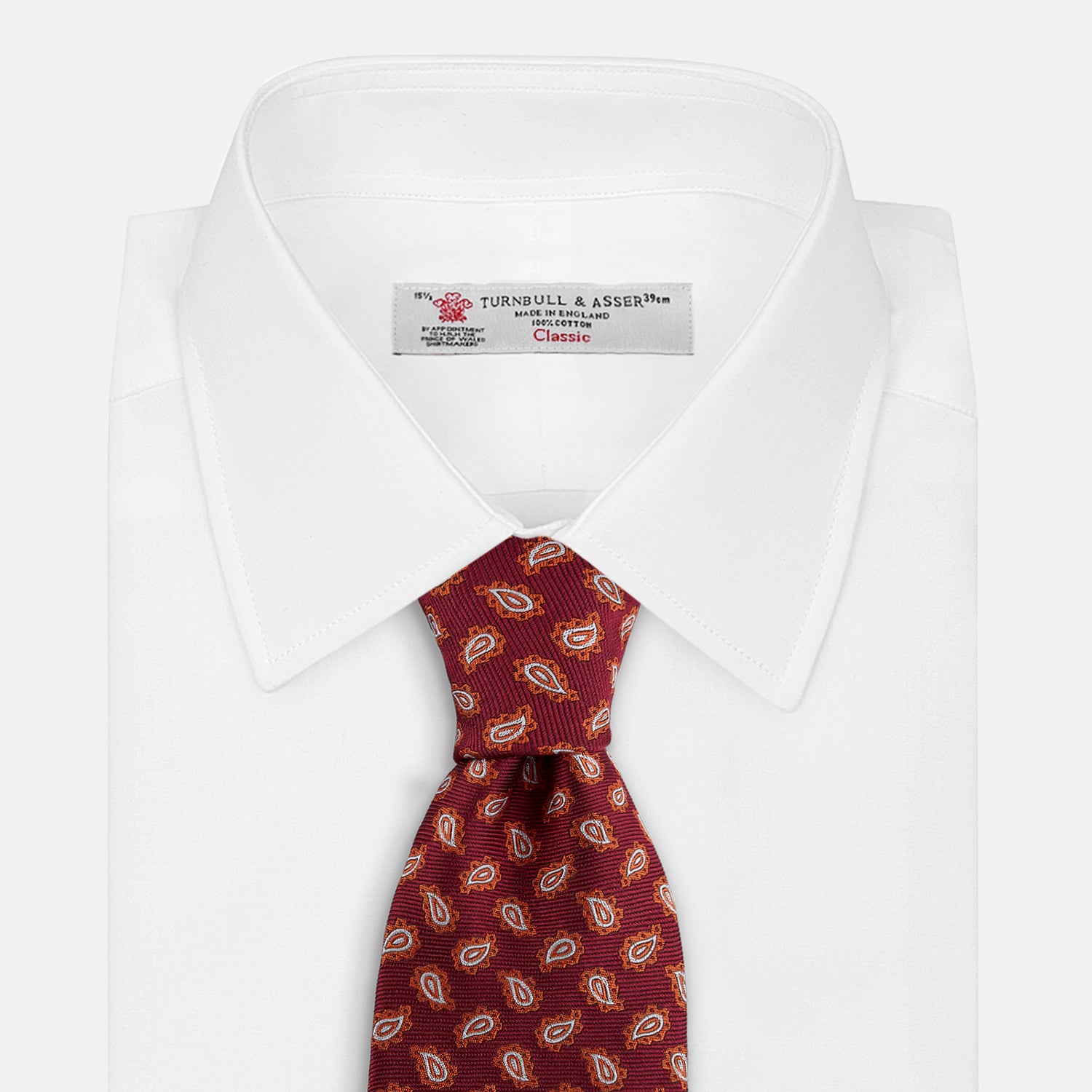 View 2 of product Red Abstract Paisley Silk Tie