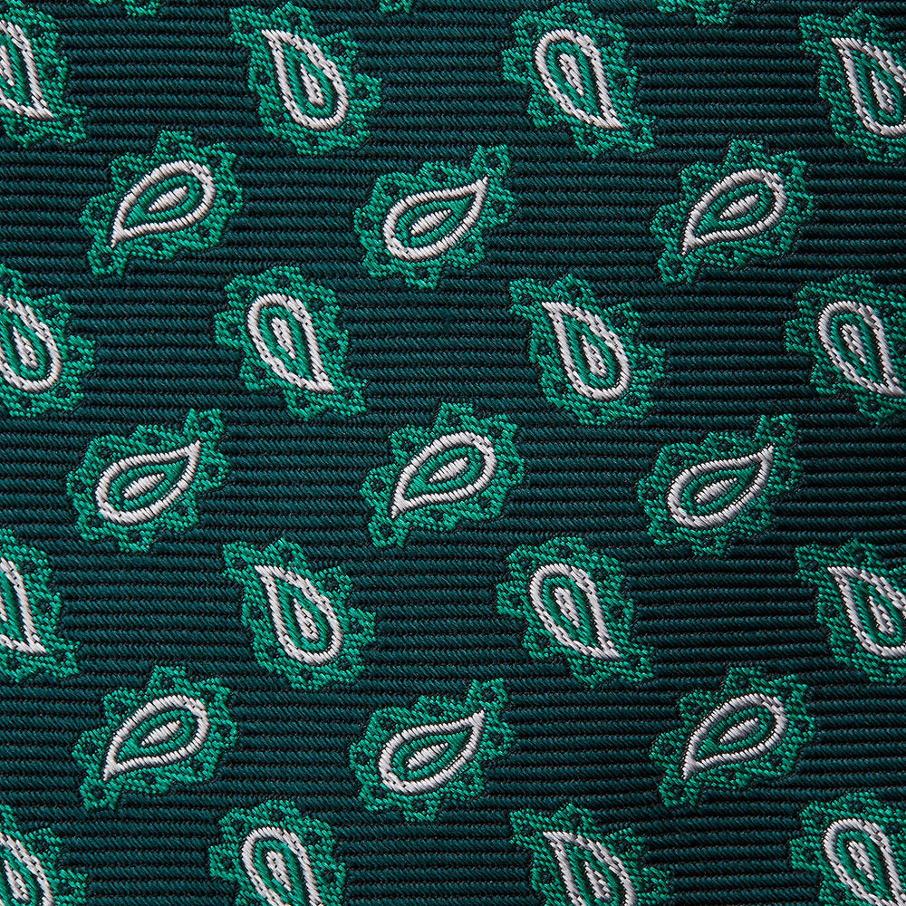Green Abstract Paisley Silk Tie