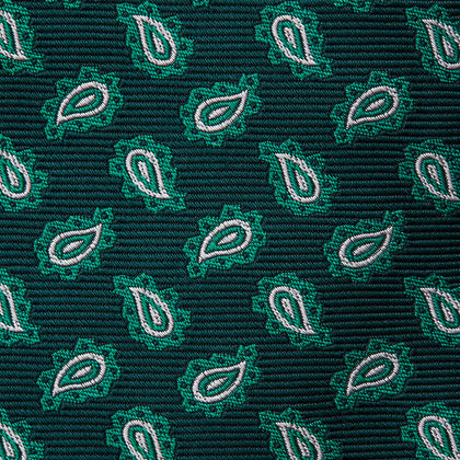 Green Abstract Paisley Silk Tie Image 2