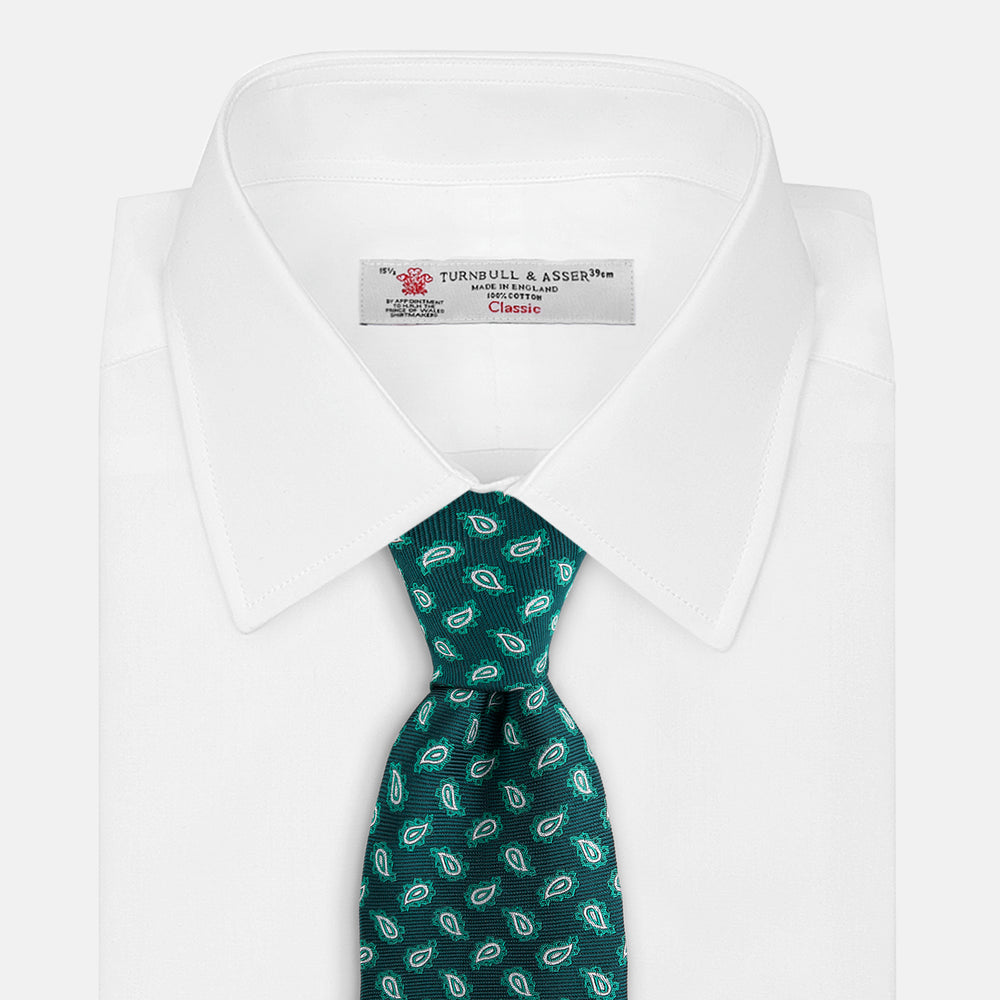 Green Abstract Paisley Silk Tie