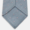 Pale Blue Pink Spot Silk Tie