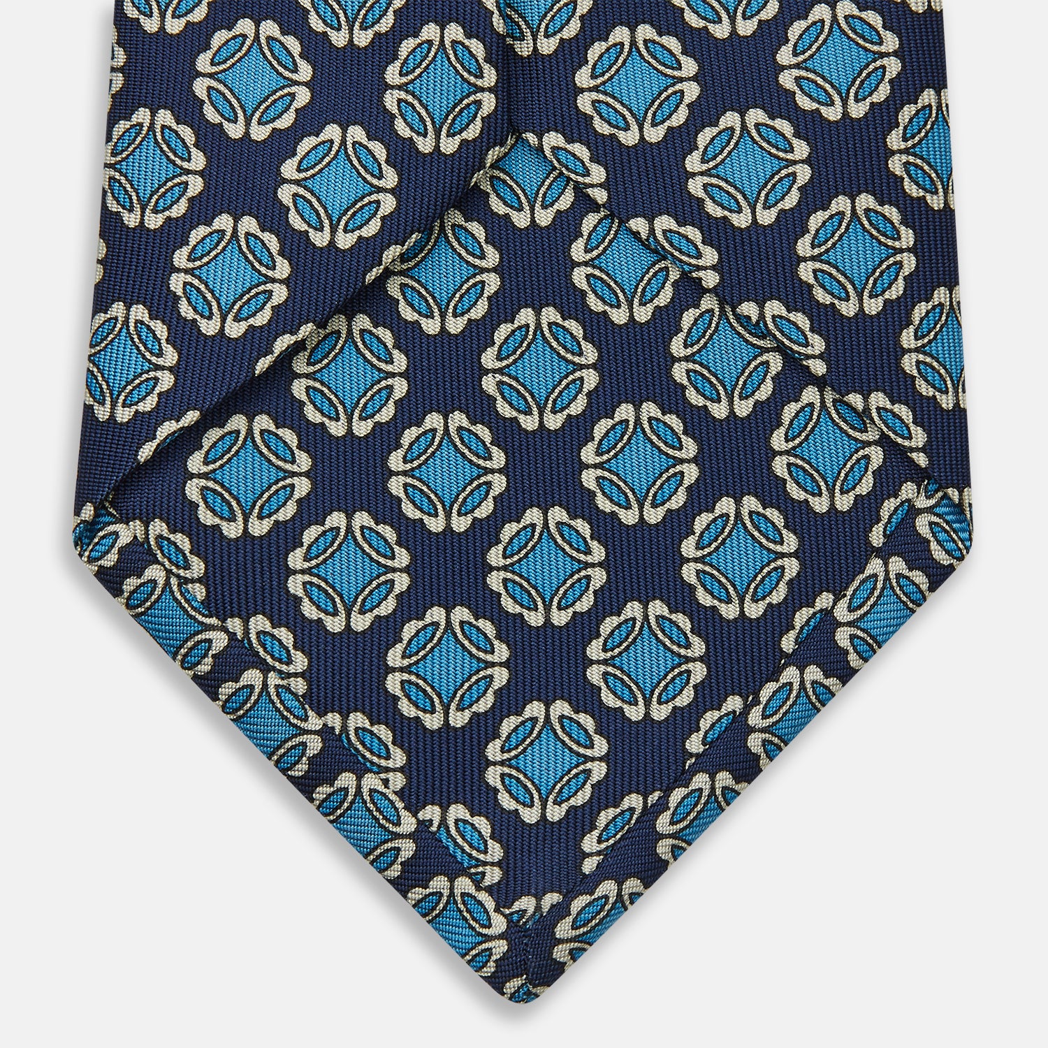 View 4 of product Navy Floral Geometric Tie