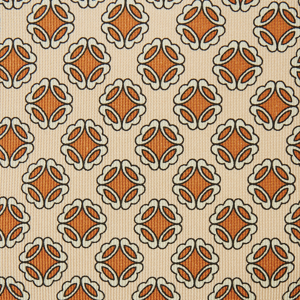 Cream Floral Geometric Tie
