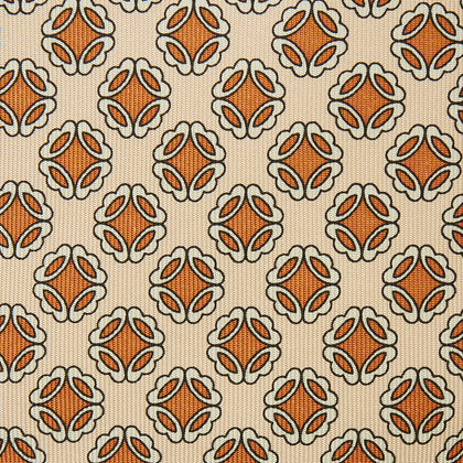 Cream Floral Geometric Tie Image 2