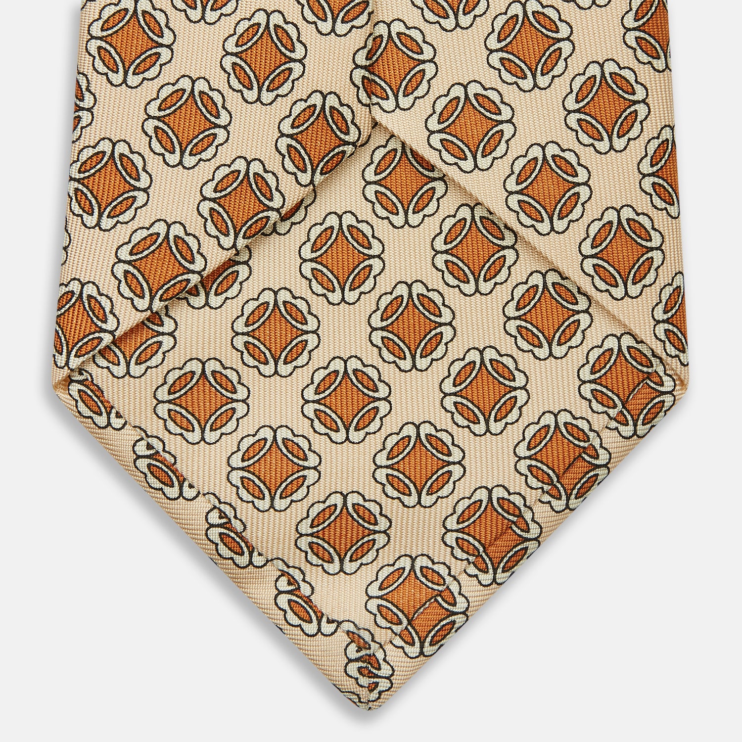 View 4 of product Cream Floral Geometric Tie