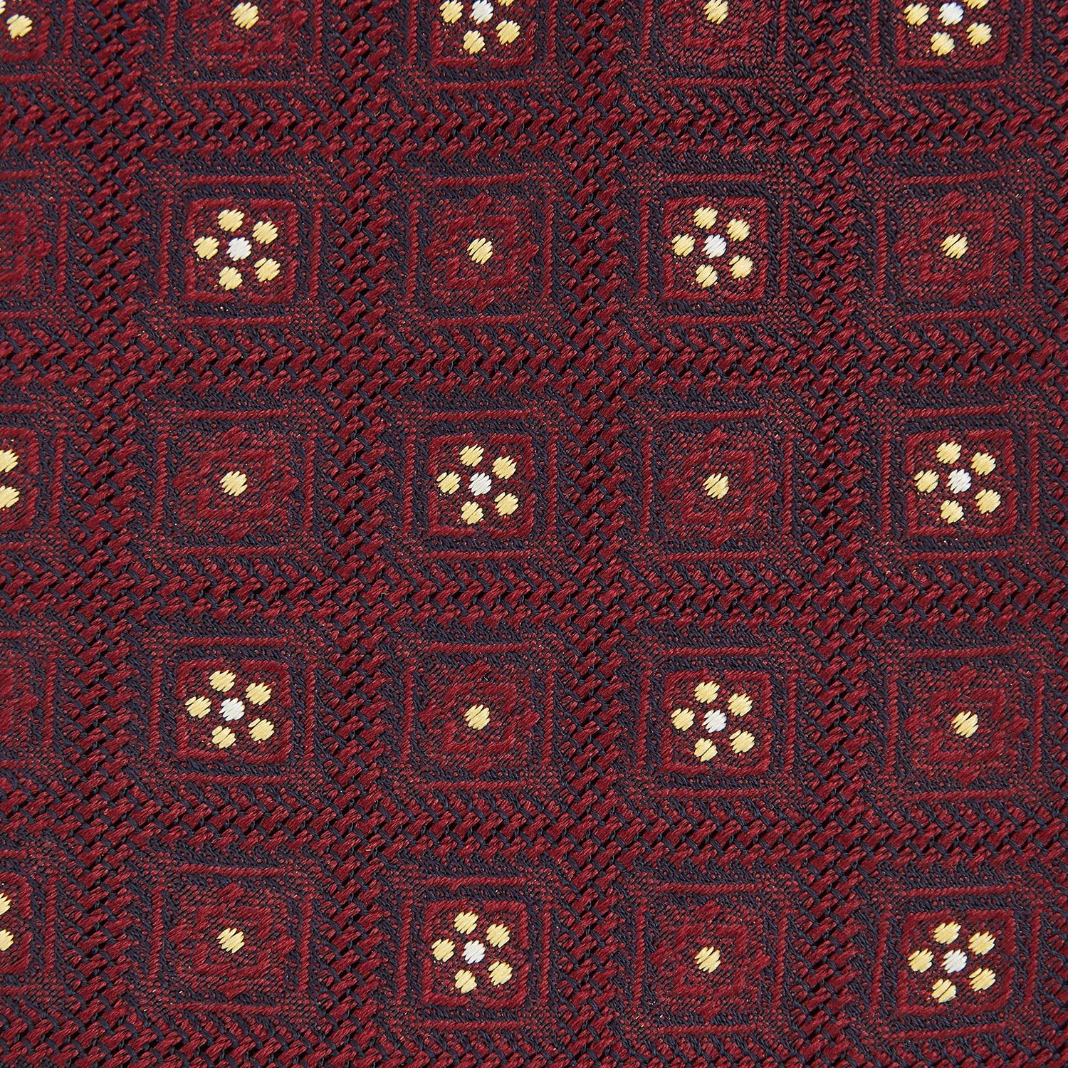 View 3 of product Burgundy Illusion Flower Silk Tie