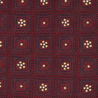 Burgundy Illusion Flower Silk Tie Image 2