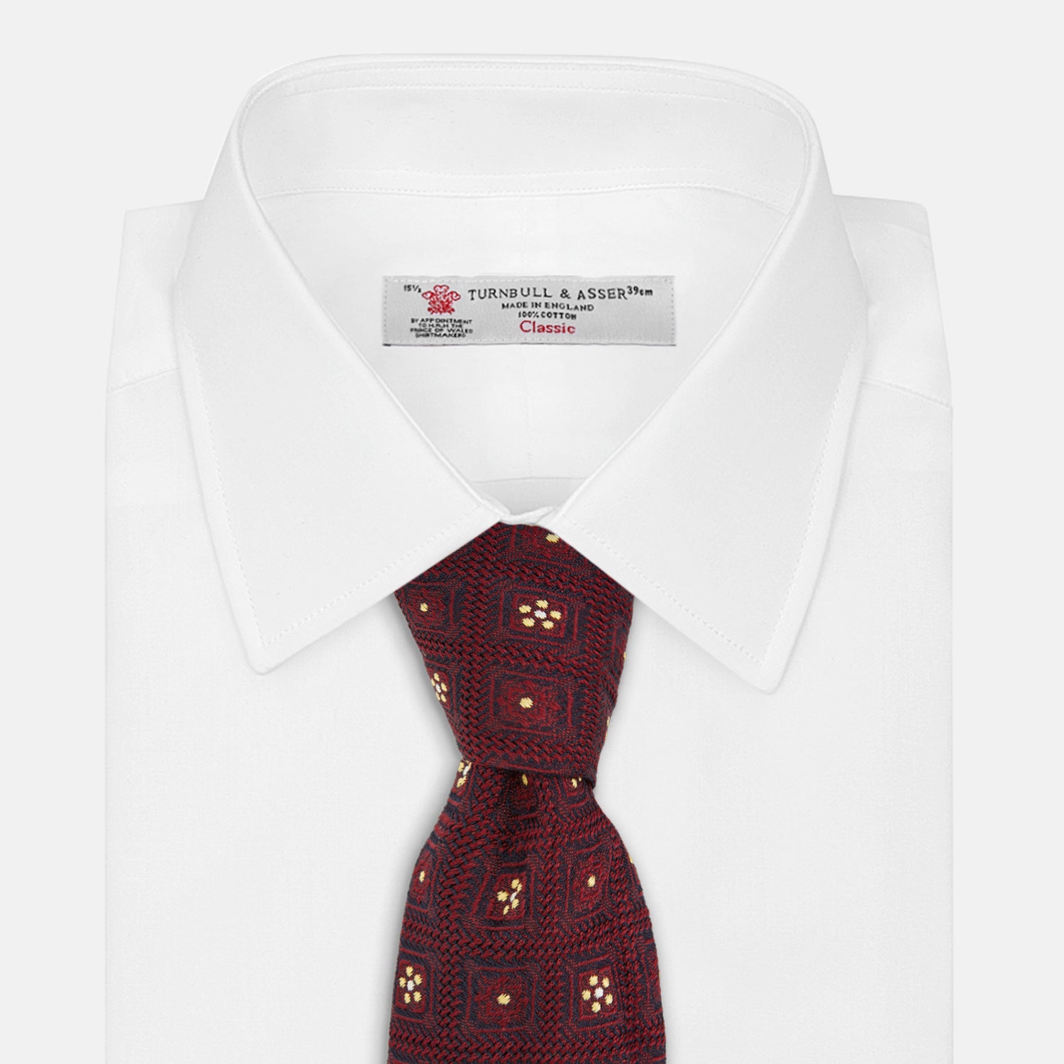 View 2 of product Burgundy Illusion Flower Silk Tie