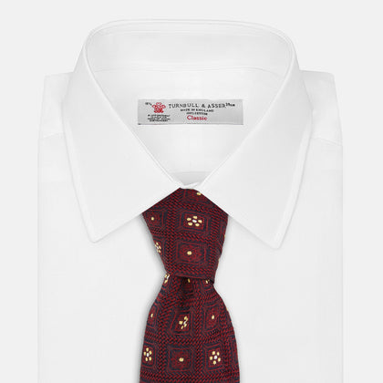 Burgundy Illusion Flower Silk Tie
