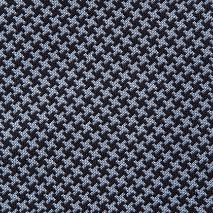 Blue Houndstooth Silk Tie Image 2