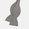 View 2 of product Fine Puppytooth Monochrome Silk Bow Tie