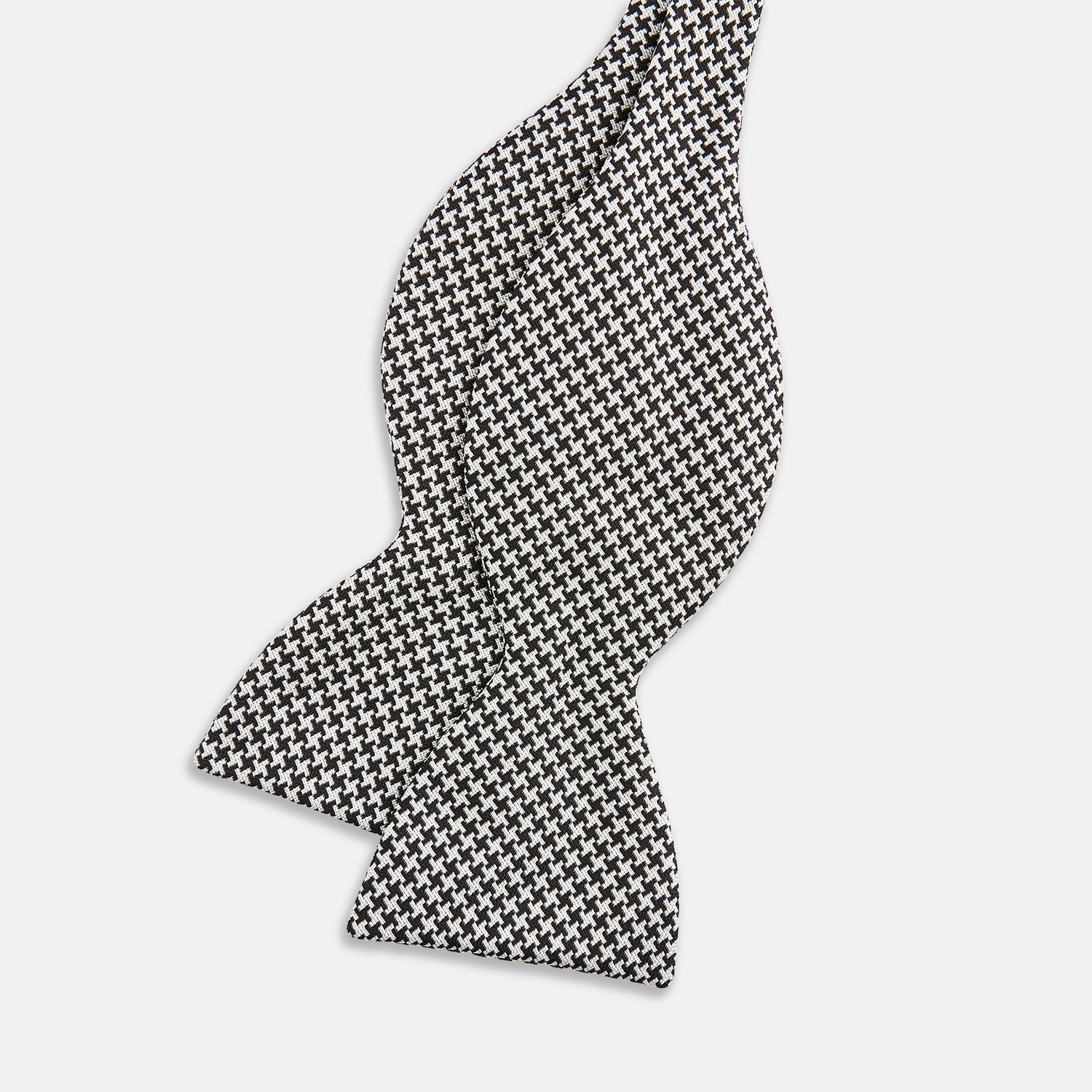 View 2 of product Fine Puppytooth Monochrome Silk Bow Tie