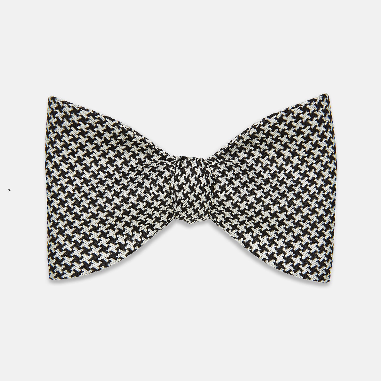 View 1 of product Fine Puppytooth Monochrome Silk Bow Tie