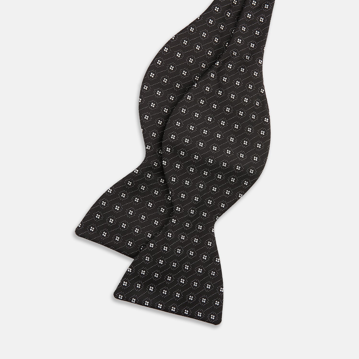 View 2 of product Floral Piqué Monochrome Silk Bow Tie