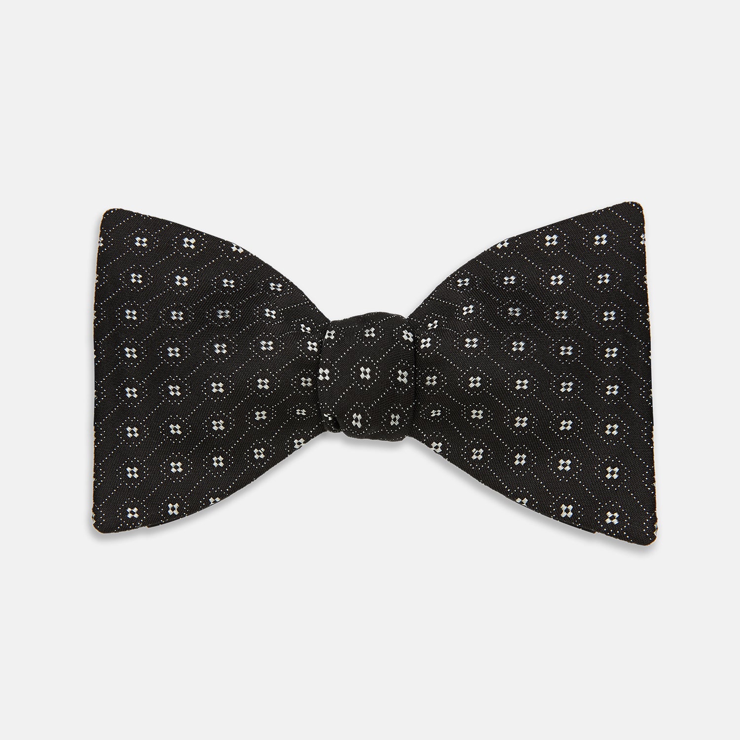 View 1 of product Floral Piqué Monochrome Silk Bow Tie