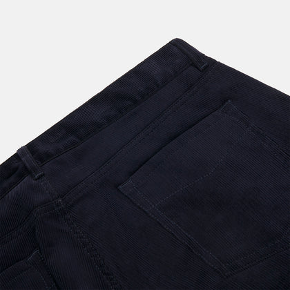Navy Twill Cotton Five Pocket Trousers Image 1