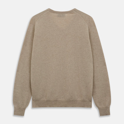 Beige Paden V-Neck Jumper Image 2
