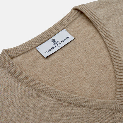 Beige Paden V-Neck Jumper