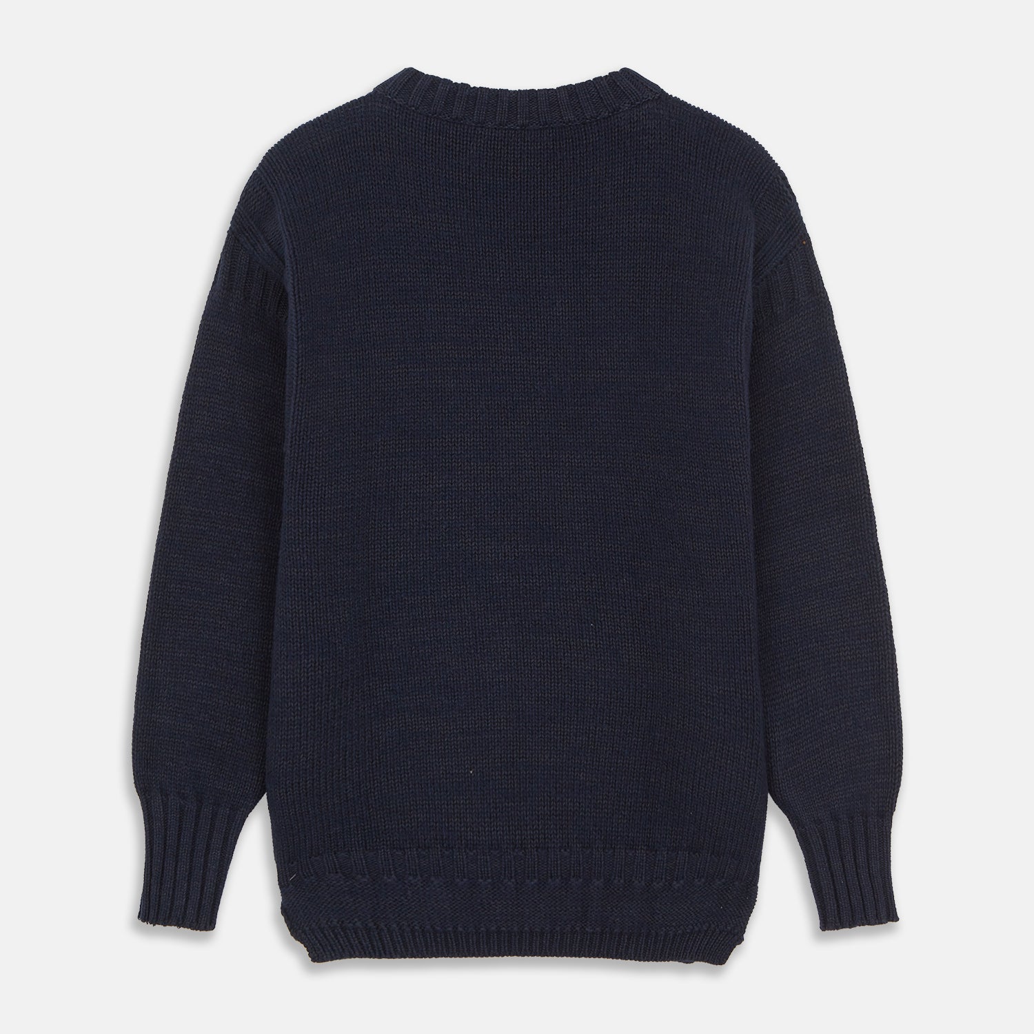 View 6 of product Navy Lewis Guernsey Knitted Jumper