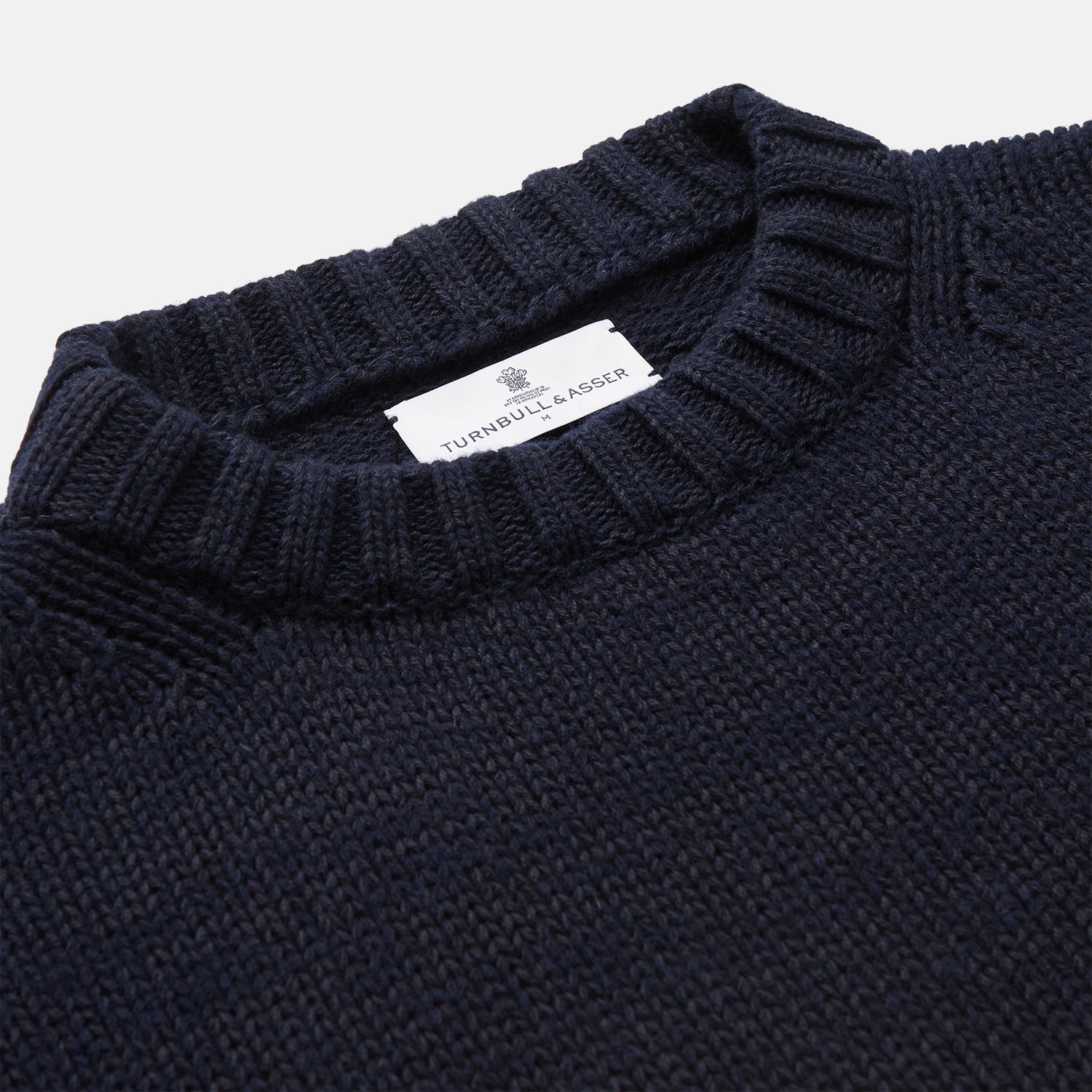 View 3 of product Navy Lewis Guernsey Knitted Jumper